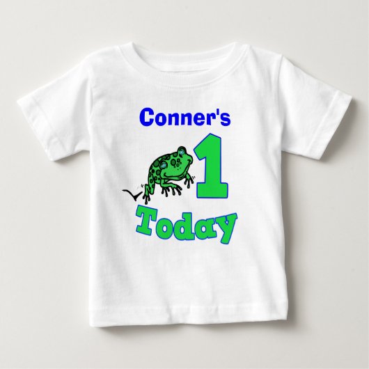  eerste verjaardag Boy Froggy Shirt (Voorkant)