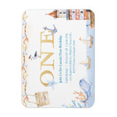 Eerste verjaardag boys Nautical Blue Lighthouse Magneet (Verticaal)