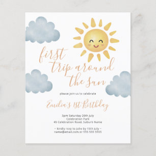 Eerste verjaardag Budget Eerste Reis Rond De Zon  Flyer