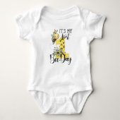 Eerste verjaardag Bumblebee Bodysuit, 1e verjaarda Romper (Voorkant)