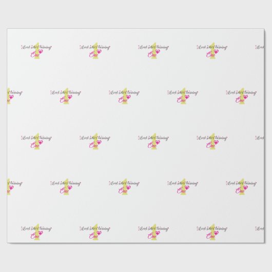 Eerste verjaardag cadeaupapier (Vlak)