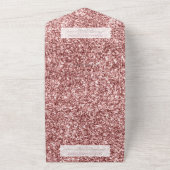 Eerste verjaardag Carrousel Floral Glitter All In One Uitnodiging (Buitenkant)