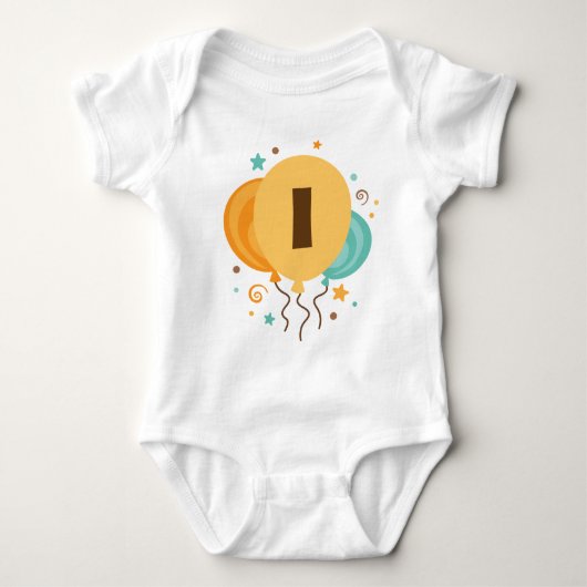Eerste verjaardag Colorful Balloons Childs T-shirt (Voorkant)