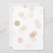 EERSTE VERJAARDAG confetti vlekken blush roze goud Kaart (Achterkant)