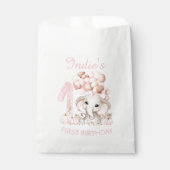 Eerste verjaardag Cute Elephant Herfst Girl Favor  Bedankzakje (Voorkant)