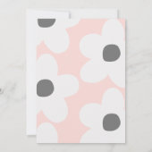 Eerste verjaardag: daisy boho retro pink girly sch kaart (Achterkant)