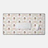 Eerste verjaardag daisy boho retro roze geel bureaumat (Keyboard & Muis)