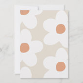 Eerste verjaardag: daisy boho retro terracotta nat kaart (Achterkant)