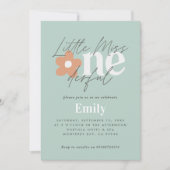 Eerste verjaardag daisy boho retro turquoise sinaa kaart (Voorkant)