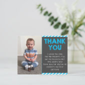 Eerste verjaardag Dank u Bedankkaart (Staand voorkant)