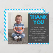 Eerste verjaardag Dank u Bedankkaart (Voorkant / Achterkant)