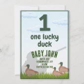 Eerste verjaardag Duck uitnodiging (Voorkant)