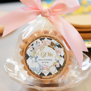 Eerste verjaardag, Eat Me, Alice Onderland Ronde Sticker