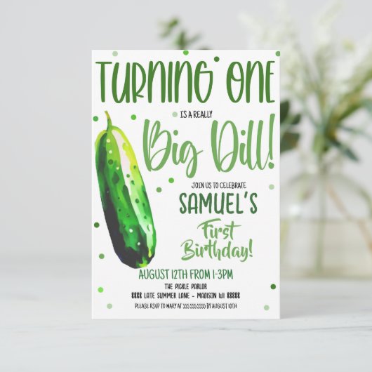 Eerste verjaardag: een grote uitnodiging (Staand voorkant)