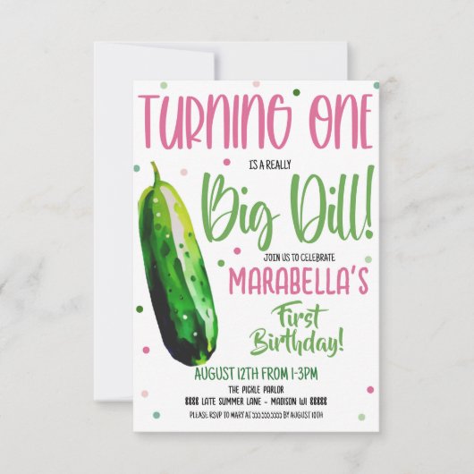 Eerste verjaardag: een grote uitnodiging (Voorkant)