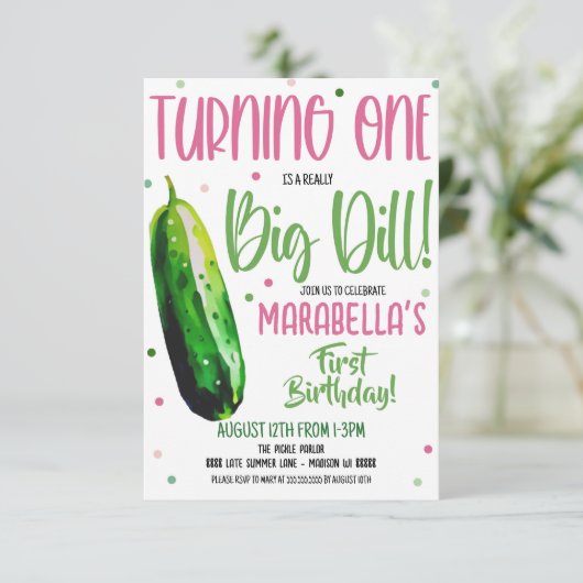 Eerste verjaardag: een grote uitnodiging (Staand voorkant)