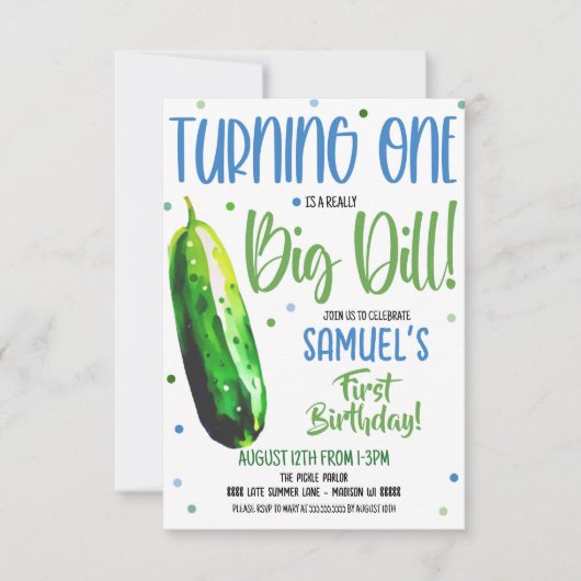 Eerste verjaardag: een grote uitnodiging (Voorkant)