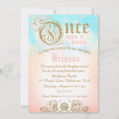 Eerste verjaardag een keer op een droomprinses kaart (Achterkant)