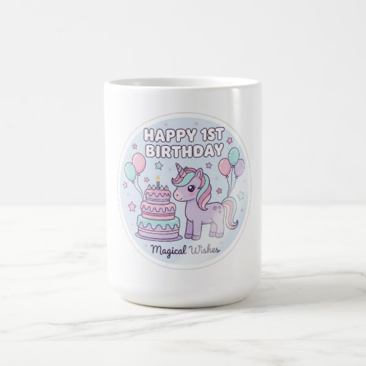 Eerste verjaardag eenhoorn mok (Center)
