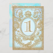 Eerste verjaardag, eenmaal op tijd Prins Kaart (Voorkant / Achterkant)