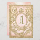 Eerste verjaardag eenmaal op tijd prinses Peach Kaart (Voorkant / Achterkant)