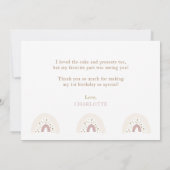 Eerste verjaardag Eenvoudige legante foto Bedankkaart (Achterkant)