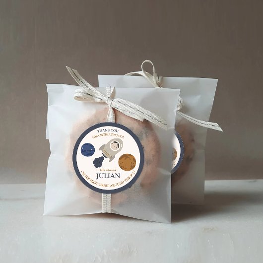 Eerste verjaardag, eerste baan rond de zon! ronde sticker