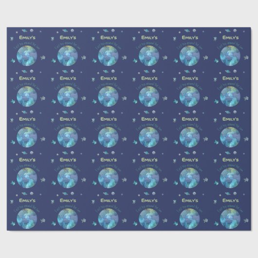 Eerste verjaardag | Eerste reis rond de zon Cadeaupapier (Zoom)