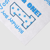 Eerste verjaardag Eigen naam Blauwe sterren Nummer Tissuepapier (Detail)