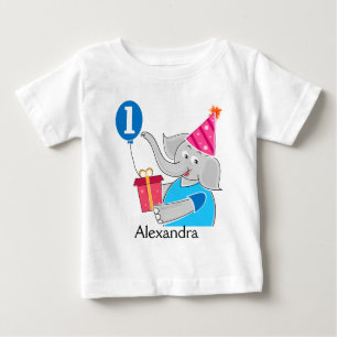 Eerste verjaardag Elephant met ballon