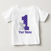 Eerste verjaardag Elephant Navy gepersonaliseerd S (Voorkant)