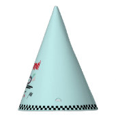 Eerste verjaardag Fast One  Blue Race Car Feesthoedjes (Rechts)