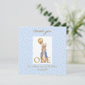 Eerste verjaardag felicitaties bedankkaart (Staand voorkant)
