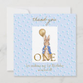 Eerste verjaardag felicitaties bedankkaart (Voorkant)