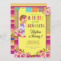 EERSTE VERJAARDAG FIESTA KAART MEXICAAN