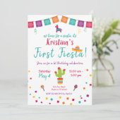 Eerste verjaardag Fiesta Mexicaanse verjaardag uit Kaart (Staand voorkant)