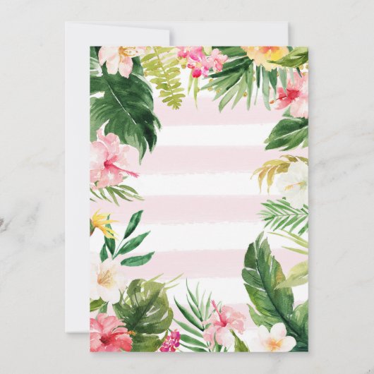 Eerste verjaardag flamingo uitnodigingen (Achterkant)