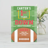 Eerste verjaardag Football Rode Boys Kaart (Staand voorkant)