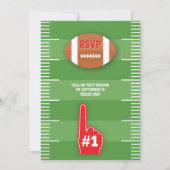 Eerste verjaardag Football Rode Boys Kaart (Achterkant)