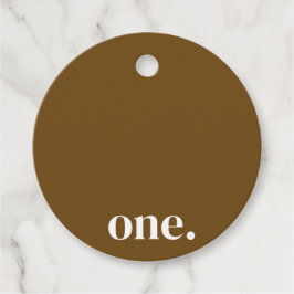 Eerste Verjaardag Foto Favoriet Label in Bruin & W