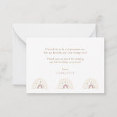 Eerste verjaardag Foto legant script Notitiekaartje (Achterkant)