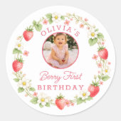 Eerste verjaardag foto sticker van Berry (Voorkant)