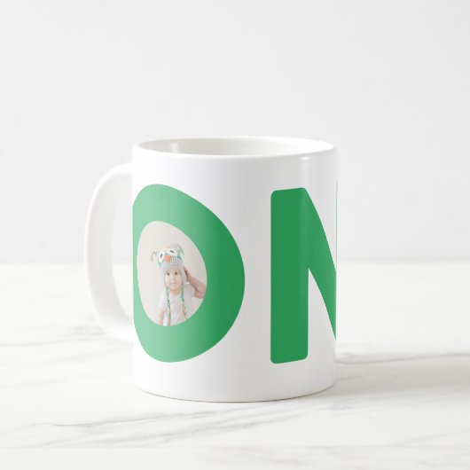 Eerste verjaardag Foto Verjaardag Koffiemok (Voorkant links)