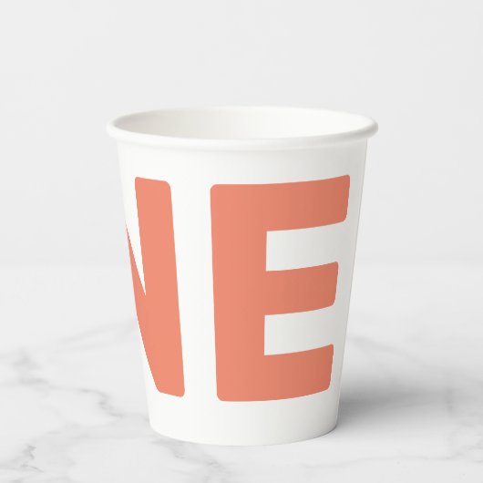 Eerste verjaardag Foto Verjaardag Papieren Bekers (Achterkant)