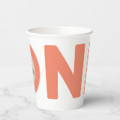 Eerste verjaardag Foto Verjaardag Papieren Bekers (Links)