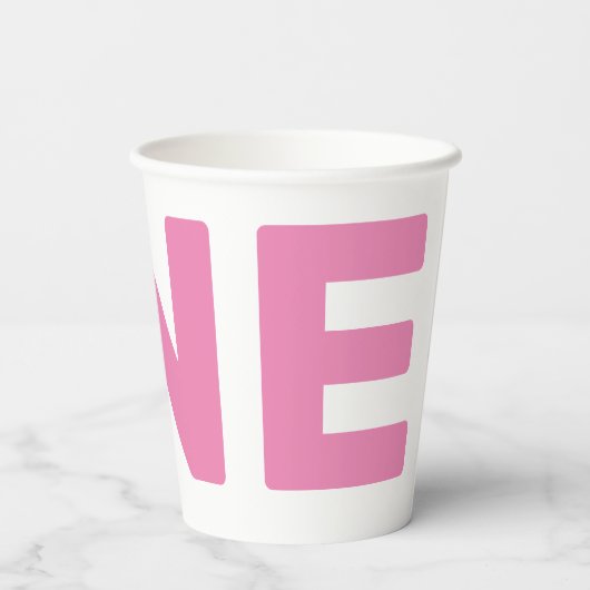 Eerste verjaardag Foto Verjaardag Papieren Bekers (Achterkant)