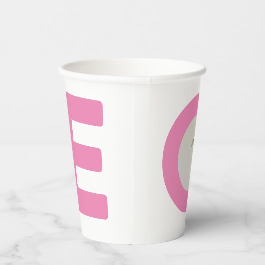 Eerste verjaardag Foto Verjaardag Papieren Bekers (Rechts)