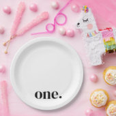 Eerste Verjaardag Fotopapier Bord in Zwart & Wit (Feest)