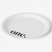 Eerste Verjaardag Fotopapier Bord in Zwart & Wit (Gekanteld)