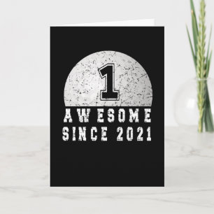 Eerste verjaardag geboren in 2021 Golfer Boy 1 Yea Kaart
